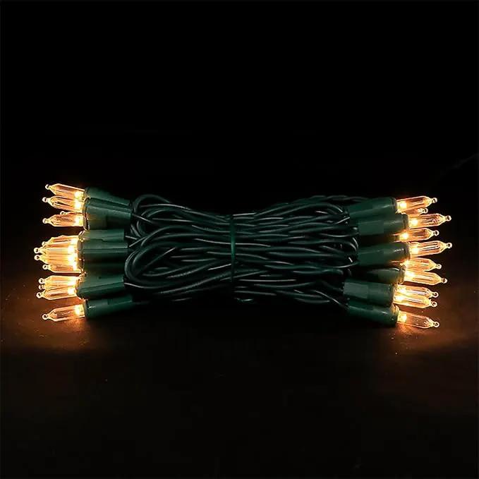 MULTI-SPARKING White LED Christmas Lights - 35 Count Warm White Christmas String Lights for Small Tree, Crafts, Holiday, Indoor/Outdoor Decorations, 11 Feet Green Wire, UL Certified, Connectable by GreenHaven Gardens