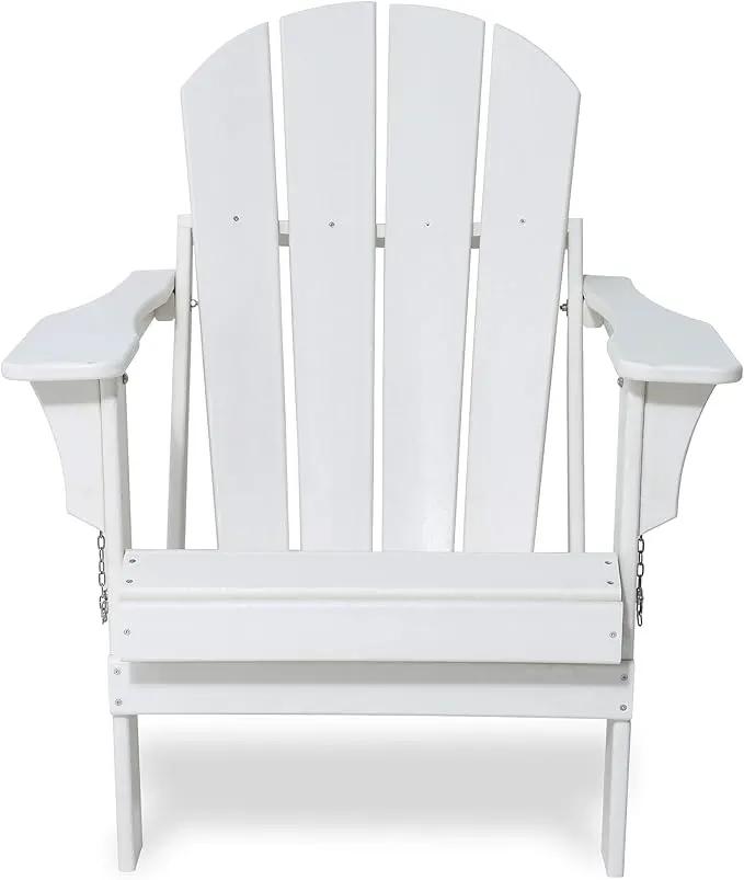 Westin Outdoors Laguna WO Home Outdoor Adirondack Folding Chair Lounger Seat Traditional Retro Home Furniture for Beach, Balcony, Backyard, Lawn, Patio, Pool, Deck, Garden (White) by GreenHaven Gardens