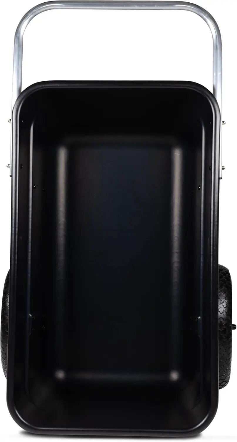 Smart Carts Premium Yard Cart - Strong, Lightweight, and Perfectly Balanced (16" Flat Free Wheels) by GreenHaven Gardens
