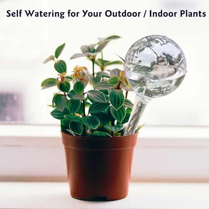 10pcs Plant Watering Devices, Planter Self Watering Globes for Home Potting, Plastic Garden Flower Plant Watering Spikes Automatic Plant Waterer System Set Suit for All Indoor Outdoor Plant by GreenHaven Gardens