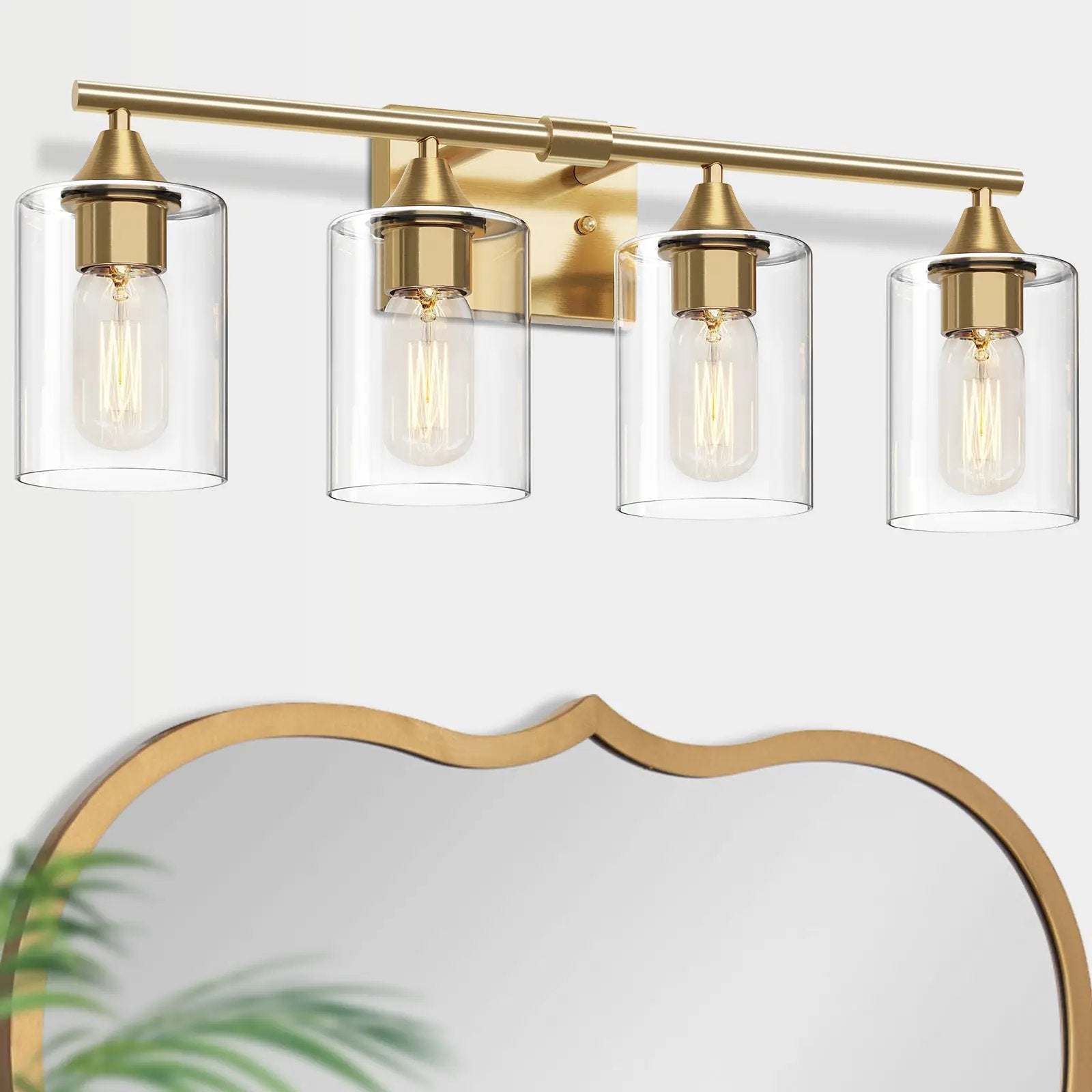 4-Light Brushed Bathroom Vanity Wall Light by HouseOfZazla