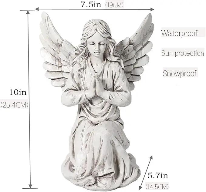 Praying Angel Garden Statue, Religious Fairy Sculpture Waterproof Decorative Figurine Art Decor for Patio, Lawn, Yard, Housewarming Ornament Present Angels HSa-1 by GreenHaven Gardens