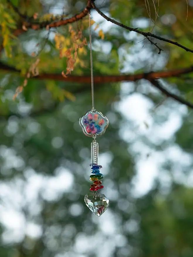Dog Memorial Suncatcher - Pet Loss Sympathy Gift, Loss of Dog Sympathy Gift, Cat Memorial Gifts for Loss of Cat, Dog Bereavement Gift by GreenHaven Gardens