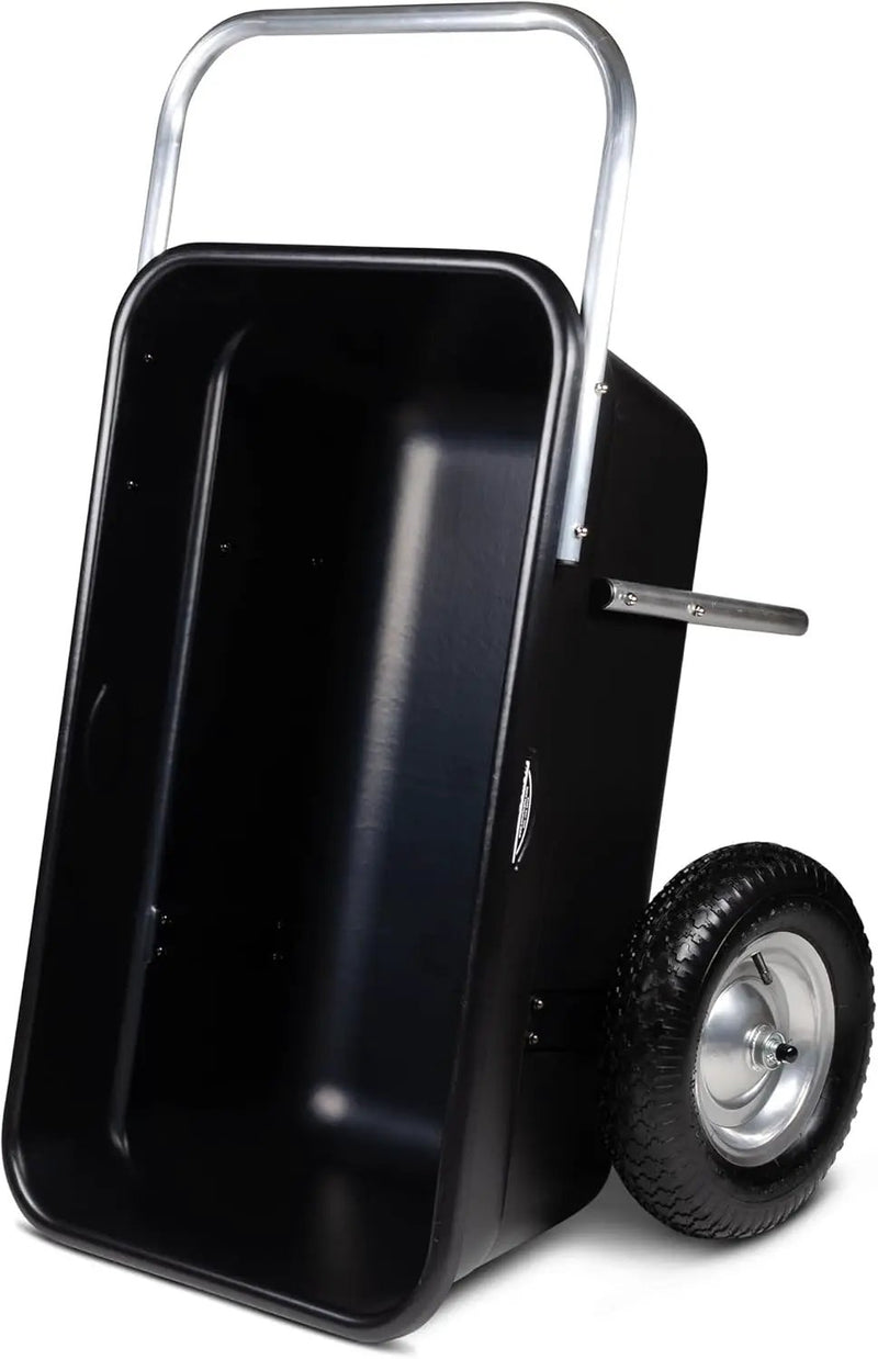 Smart Carts Premium Yard Cart - Strong, Lightweight, and Perfectly Balanced (16" Flat Free Wheels) by GreenHaven Gardens