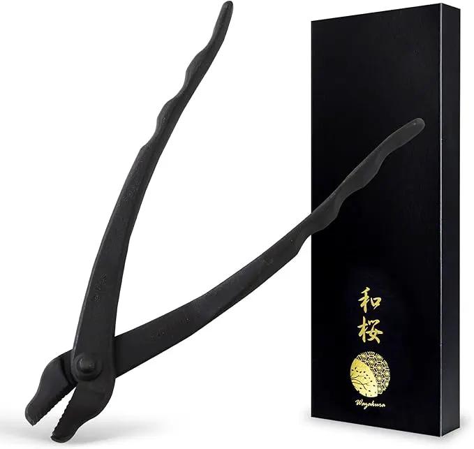 Wazakura Hanafubuki Hand Forged Bonsai Pliers MADE IN JAPAN 8.25inch(210mm), Bonsai Training Wire Plier, Japanese Garden Tool- Black by GreenHaven Gardens