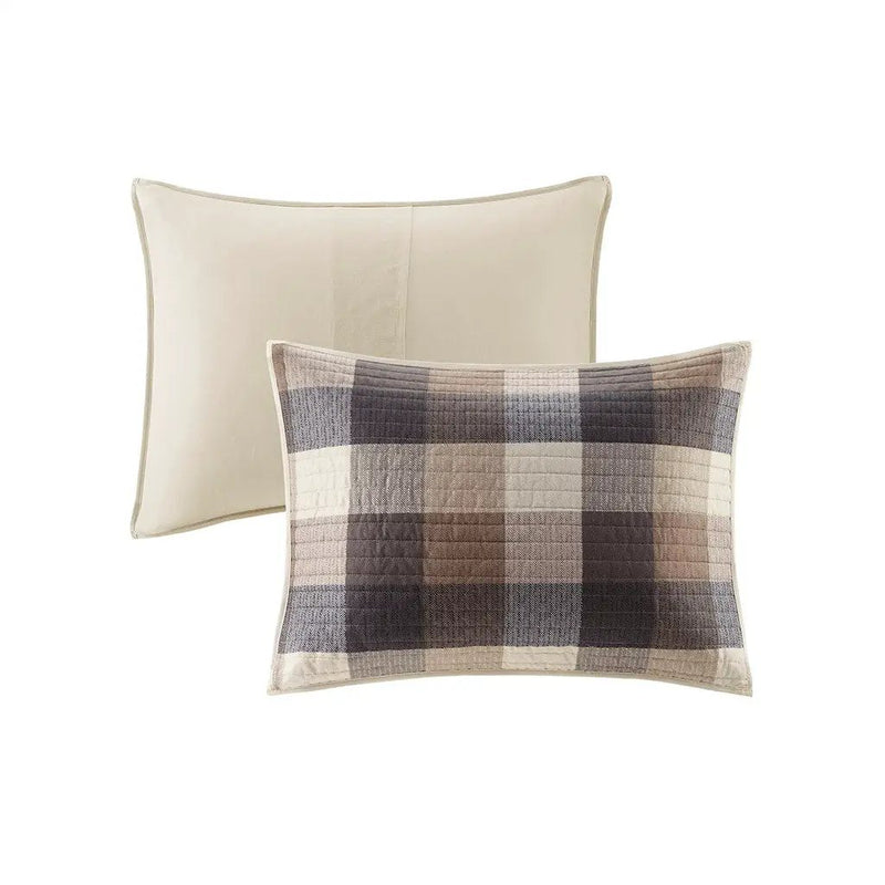 6 Piece Printed Herringbone Quilt Set with Throw Pillows by HouseOfZazla