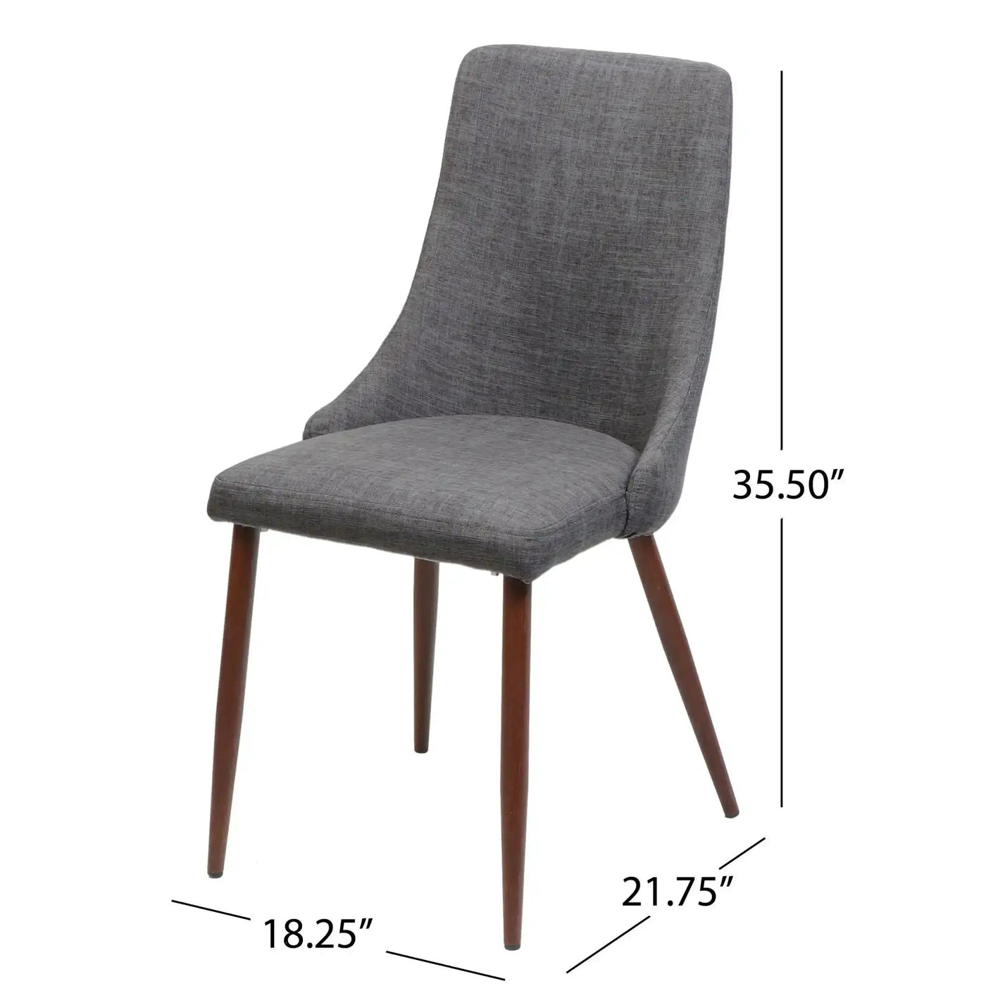 Mid Century Modern Fabric Armless Dining Chair by HouseOfZazla