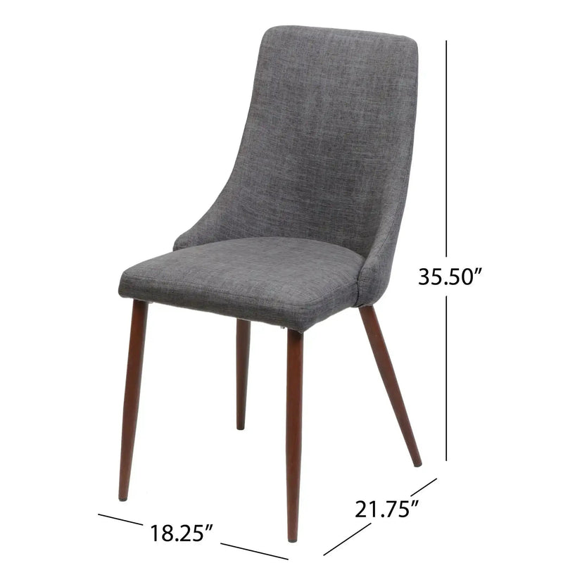 Mid Century Modern Fabric Armless Dining Chair by HouseOfZazla