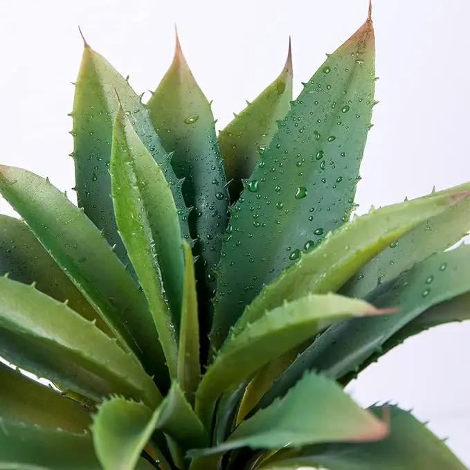 Veryhome Succulents Plants Artificial Aloe Plant, 12.5Inch Large Faux Succulents Unpotted, Premium Crafting DIY Greenery Decor for Indoor & Outdoor(Green) by GreenHaven Gardens