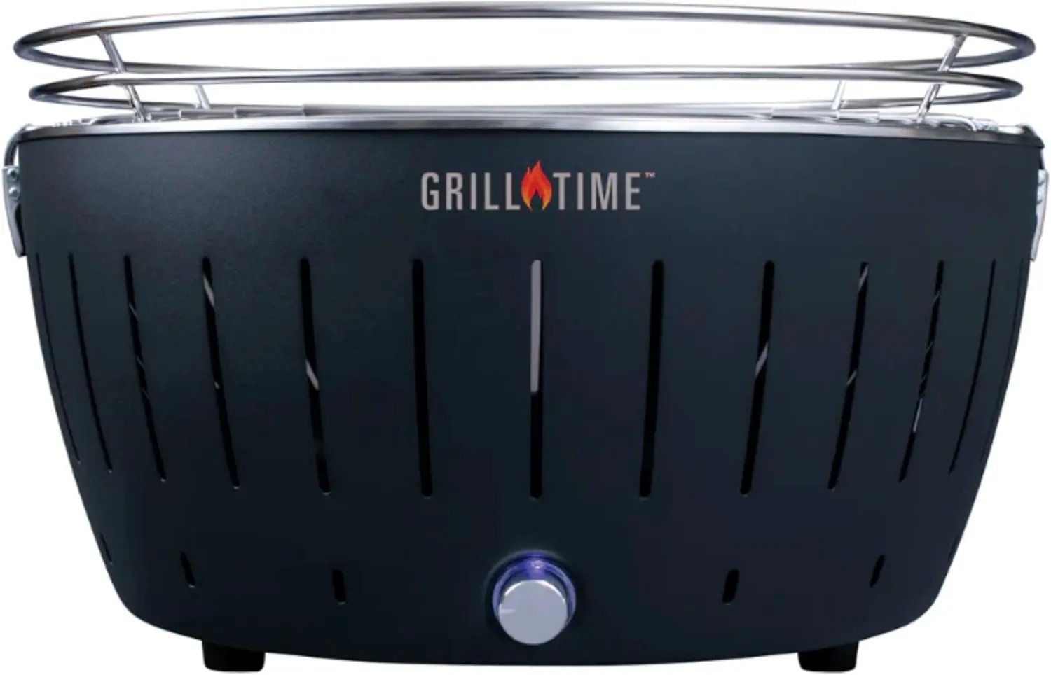 GrillTime Tailgater GTX Portable Charcoal Grill 16 Inch - Smokeless Tabletop Grill for Camping, Tailgate Parties, Beach BBQ, Travel Grey by GreenHaven Gardens