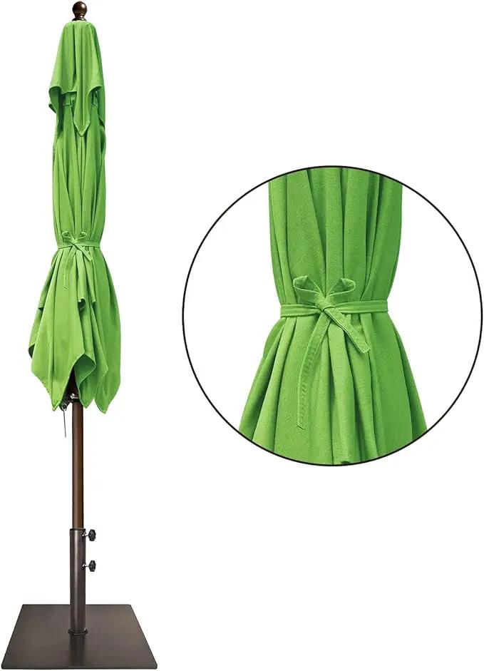EliteShade USA 10-Year-Non-Fading 6x6Ft Square Market Umbrella Patio Outdoor Table Umbrella with Ventilation, Macaw Green by GreenHaven Gardens