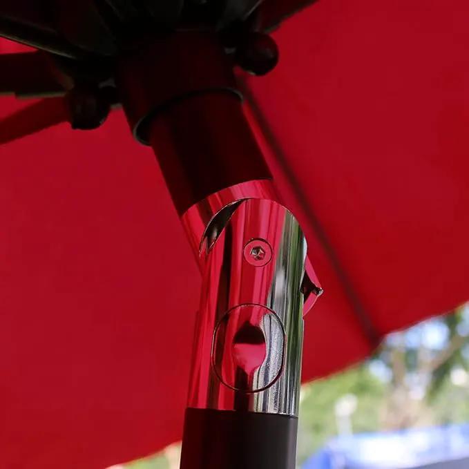 Sunnyglade 9' Patio Umbrella Outdoor Table Umbrella with 8 Sturdy Ribs (Red) by GreenHaven Gardens