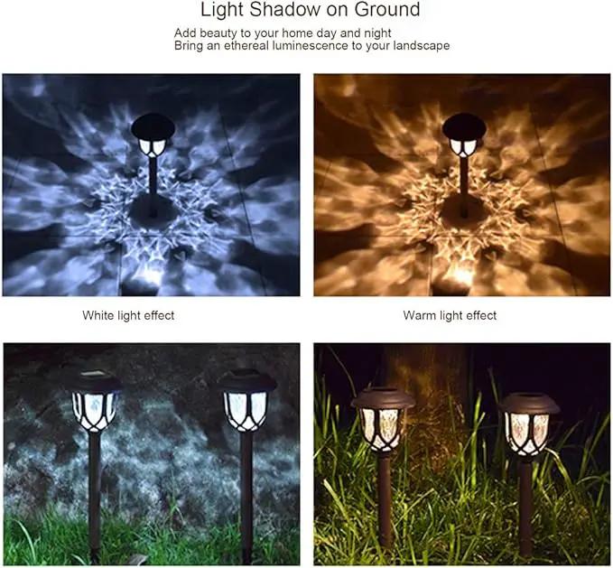 10 Pack Solar Lights Outdoor Decorative, Solar Pathway Lights Outdoor, Solar Powered Garden Yard Lights for Walkway Sidewalk Driveway. (Black, Cool White) by GreenHaven Gardens