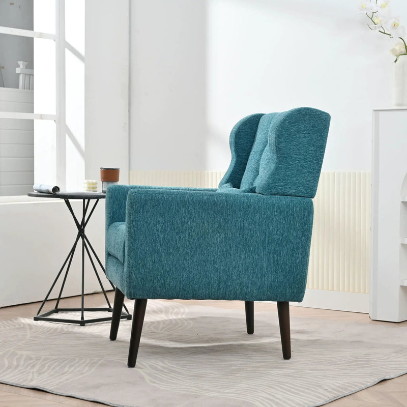 Modern Accent Chair Upholstered Foam Filled Living Room Chairs Comfy Reading Chair Mid-Century Modern Chair With Fabric Lounge Arm Chairs Armchair For Living Room Bedroom by Unique Piece Furniture