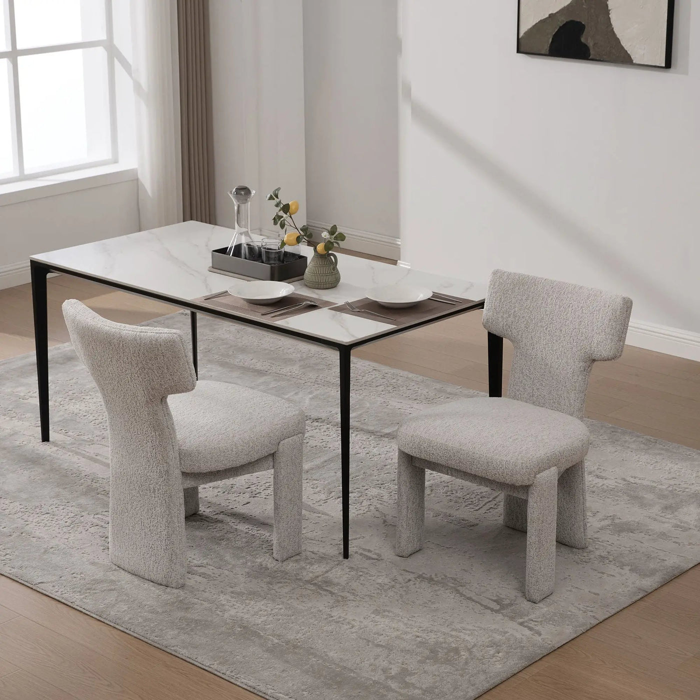 Armless Curved Back Accent Chairs by HouseOfZazla