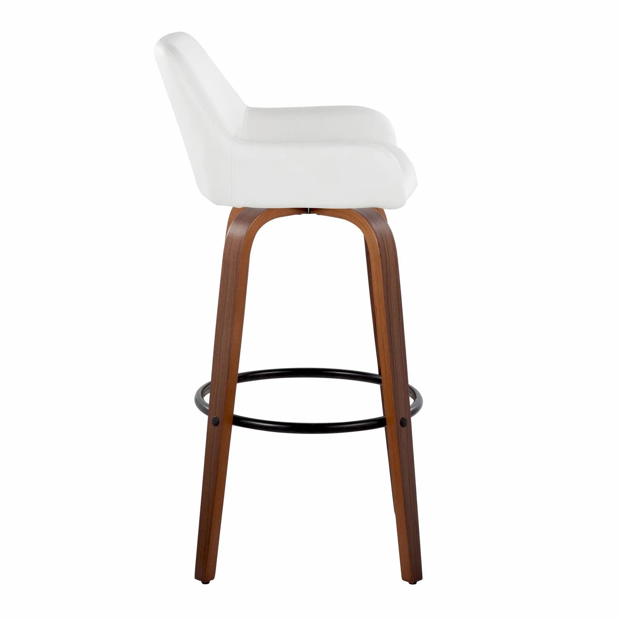 Daniella - Contemporary Fixed Height, Barstool & Swivel And Round Footrest (Set of 2) by Unique Piece Furniture