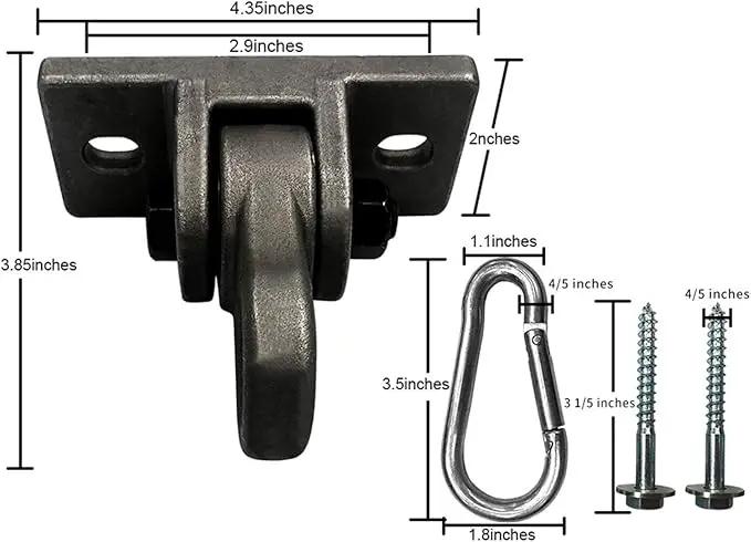 Heavy Duty Metal Color Swing Hangers Screws Bolts Included Over 5000 lb Capacity Playground Porch Yoga Seat Trapeze Wooden Sets Indoor Outdoor 2 Pack by GreenHaven Gardens