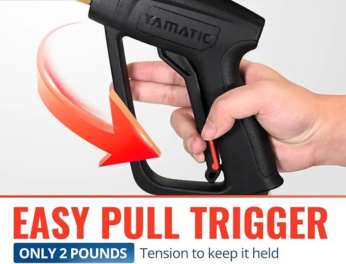 YAMATIC Pressure Washer Gun Wand with Swivel 3/8" Plug & M22 Coupler, Stainless Steel Extension Lance Replacement for Ryobi, Simpson, Craftsman Power Washer for Foam Cannon Car Wash, 4000 PSI by GreenHaven Gardens