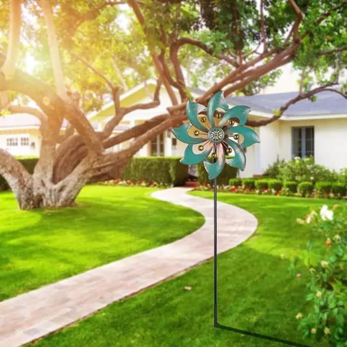 VEWOGARDEN Garden Decor Wind Spinners, Small Waterproof Metal Pinwheels Wind Spinner for Yard and Garden 37 * 10inches (Single Blade) by GreenHaven Gardens