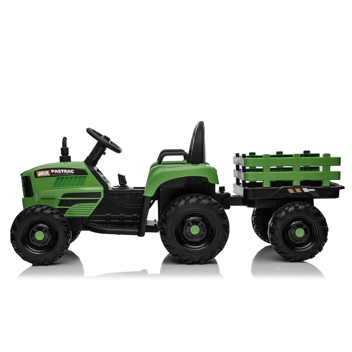 Ride On Tractor with Trailer, 24V Powered Electric Toy for Kids by HouseOfZazla