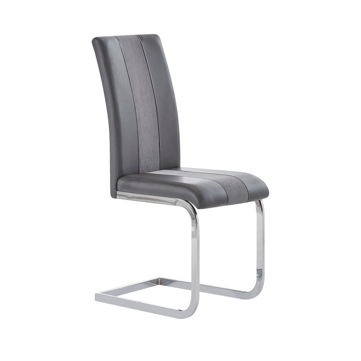 Dining Chair Set with Upholstered Seat and Metal Legs - White, Black, or Dark Gray, photo 3 of 30