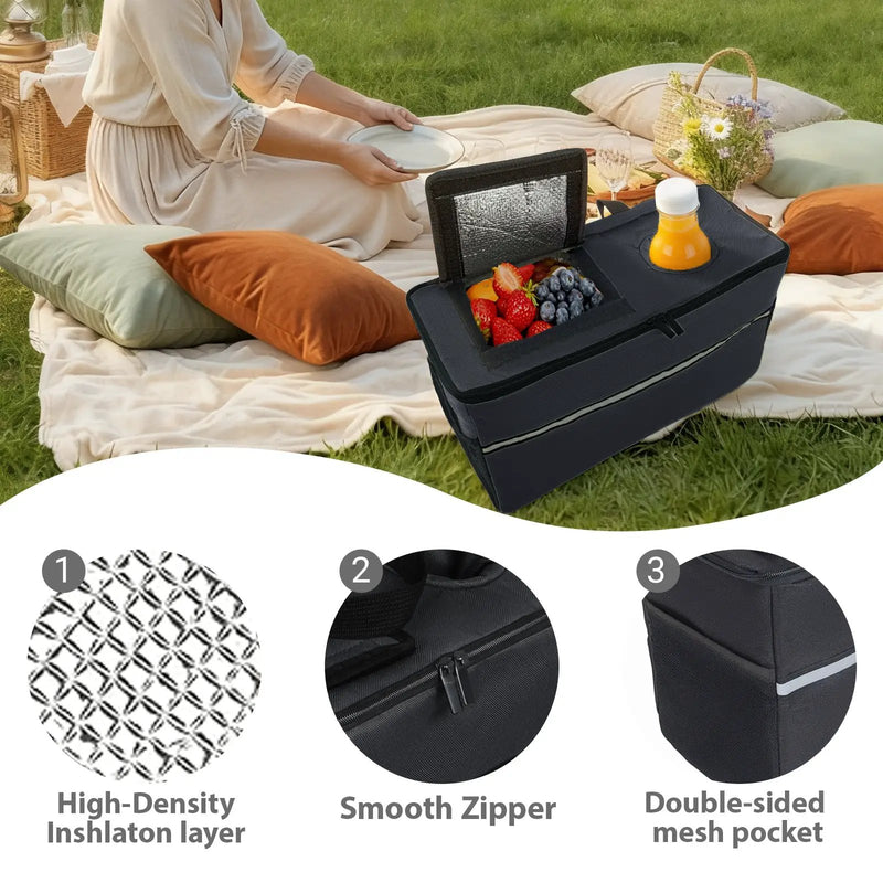 Folding Wagon with Bench Seat and 500 lbs Capacity by HouseOfZazla