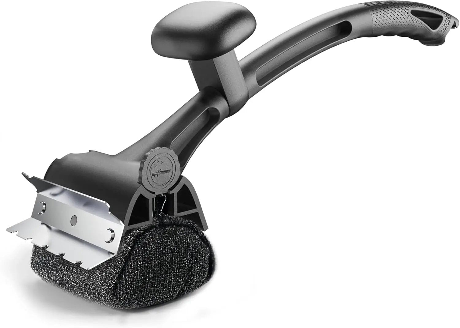 Grill Brush for Outdoor BBQ - Replaceable Bristle Free Heading + Reinforced Scraper - Safe BBQ Accessories for Porcelain/Gas/Charcoal/Smoker/Cast Iron Grill - Cleaning Brush(Black) by GreenHaven Gardens