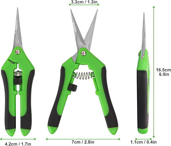 15 Pack 6.5 Inch Green Garden Pruning Scissors, Stainless Steel Blades Hand Pruner, Sharp Point Gardening Shears Cutter, A Must-have Gardening Pruning Shear, Supplies & Accessories by GreenHaven Gardens
