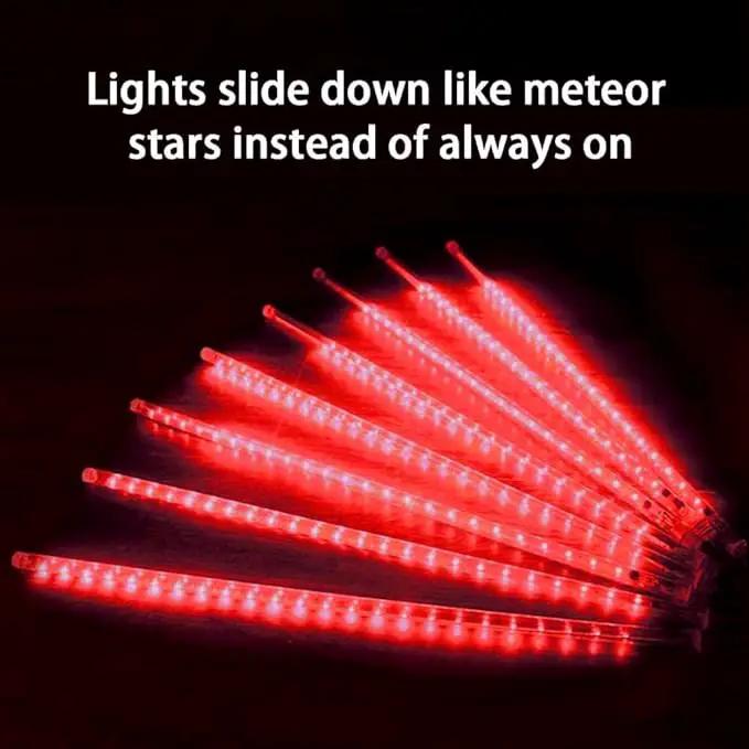 Meteor Shower Lights, Christmas Lights, 12 Inch 10 Tube 360 LED Rain Falling Icicle Cascading Lights for Xmas Tree Halloween Patio Garden Roof Eaves Decoration by GreenHaven Gardens