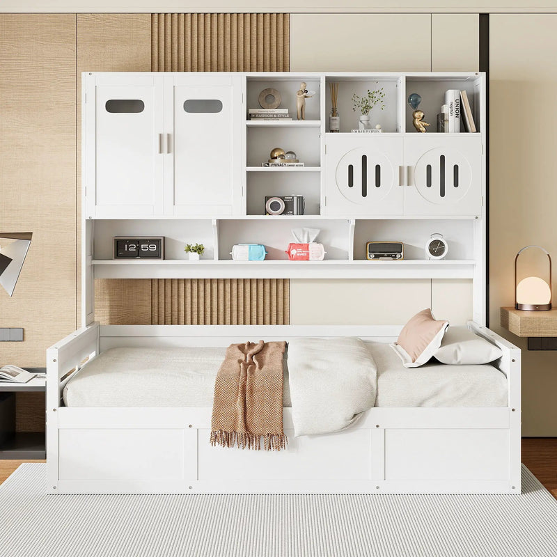 Daybed With All-In-One Cabinet And Shelf by Unique Piece Furniture