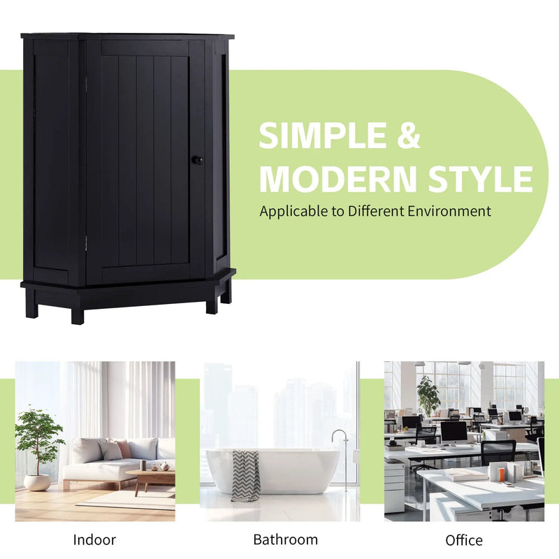 Bathroom Cabinet Triangle Corner Storage Cabinet With Adjustable Shelf Modern Style by Unique Piece Furniture