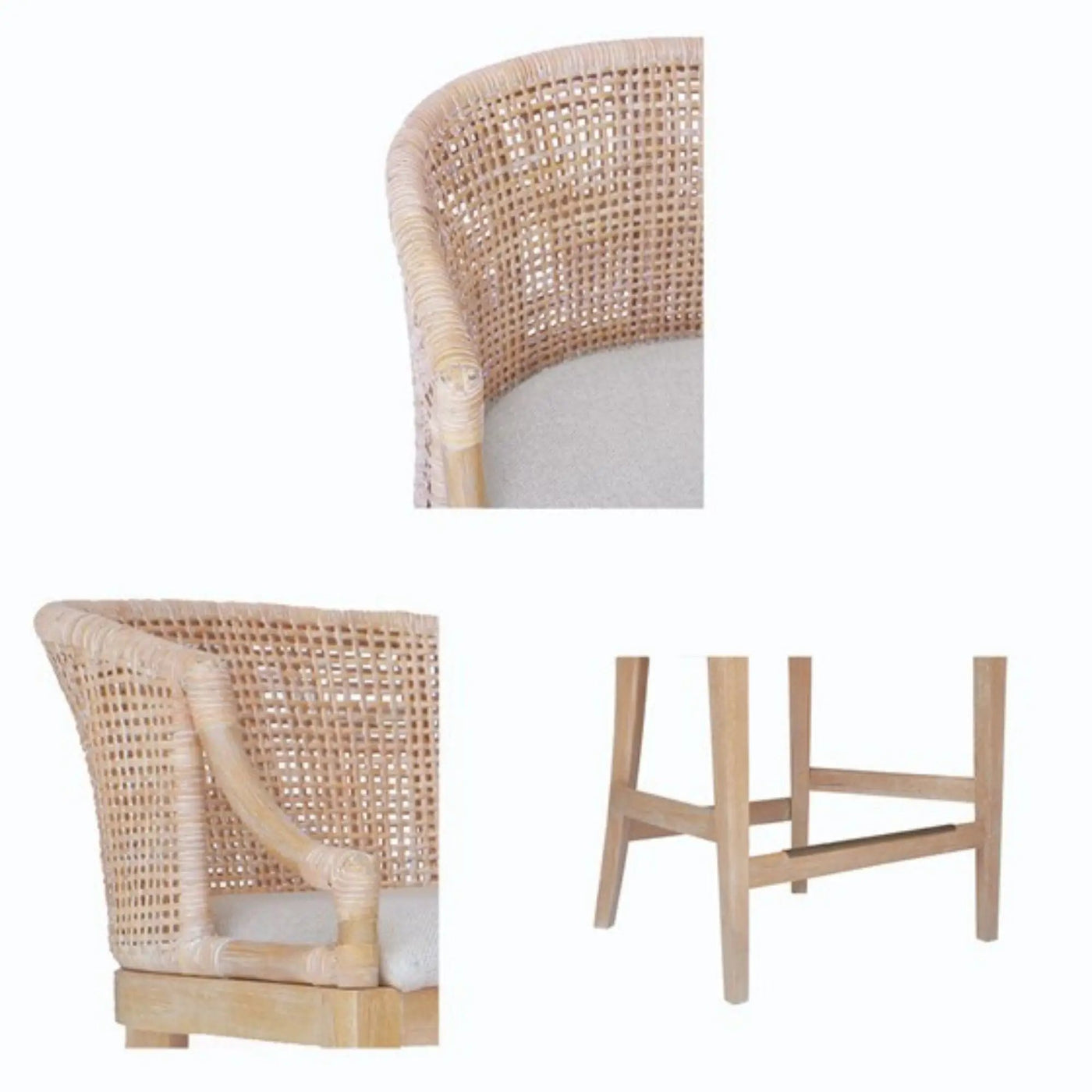 Casual Handcrafted Rattan Counter Stool by HouseOfZazla