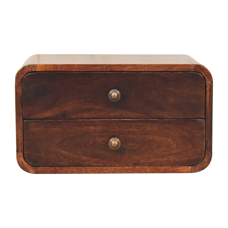 Curved Wall Mounted Bedside Nightstand by HouseOfZazla