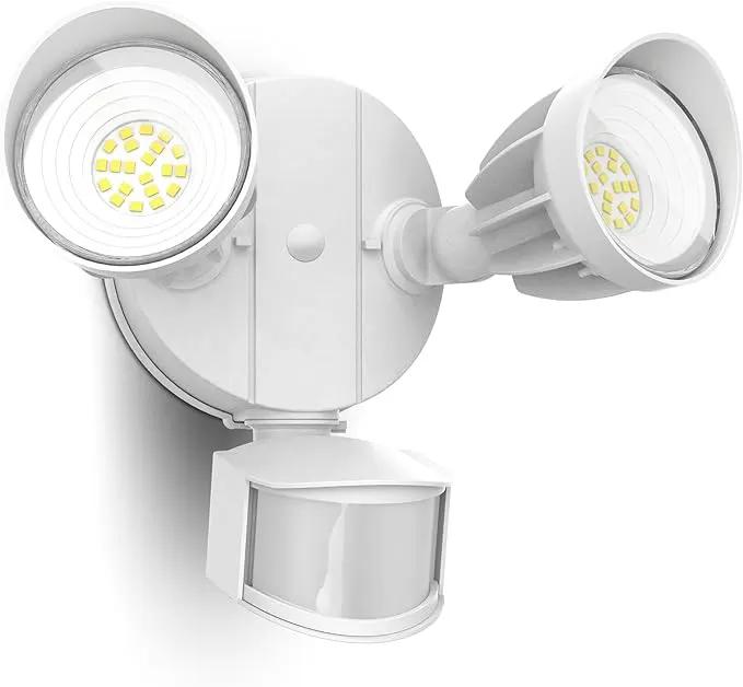 UME LED Security Light Motion Sensor Outdoor Lights, 27W 3000LM, 5000K, IP65 Waterproof, Dusk to Dawn, 2 Head Motion Detector Flood Light for Outside, Garage, Yard (White) by GreenHaven Gardens