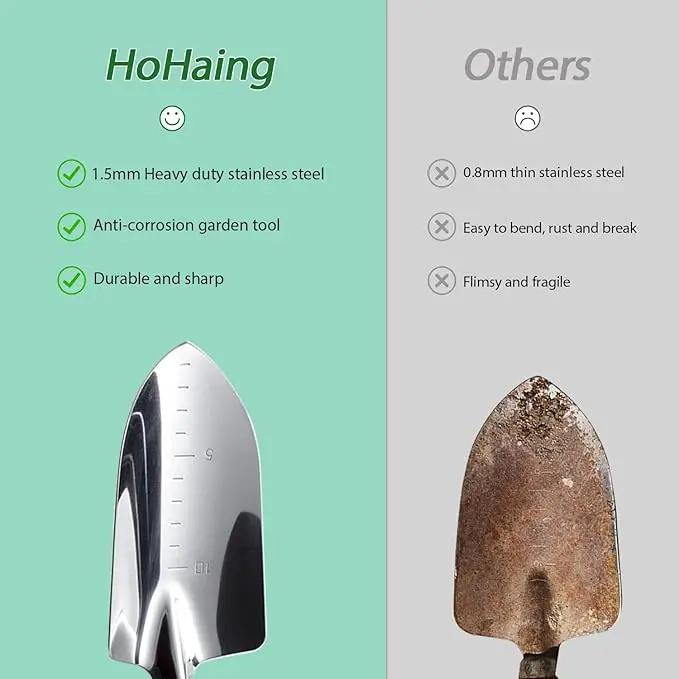 Garden Tool Set, 10 Piece Kit with Heavy Duty Folding Stool, Detachable Storage Tote Bag, Stainless Steel Tools, Gifts for Women Men Green by GreenHaven Gardens
