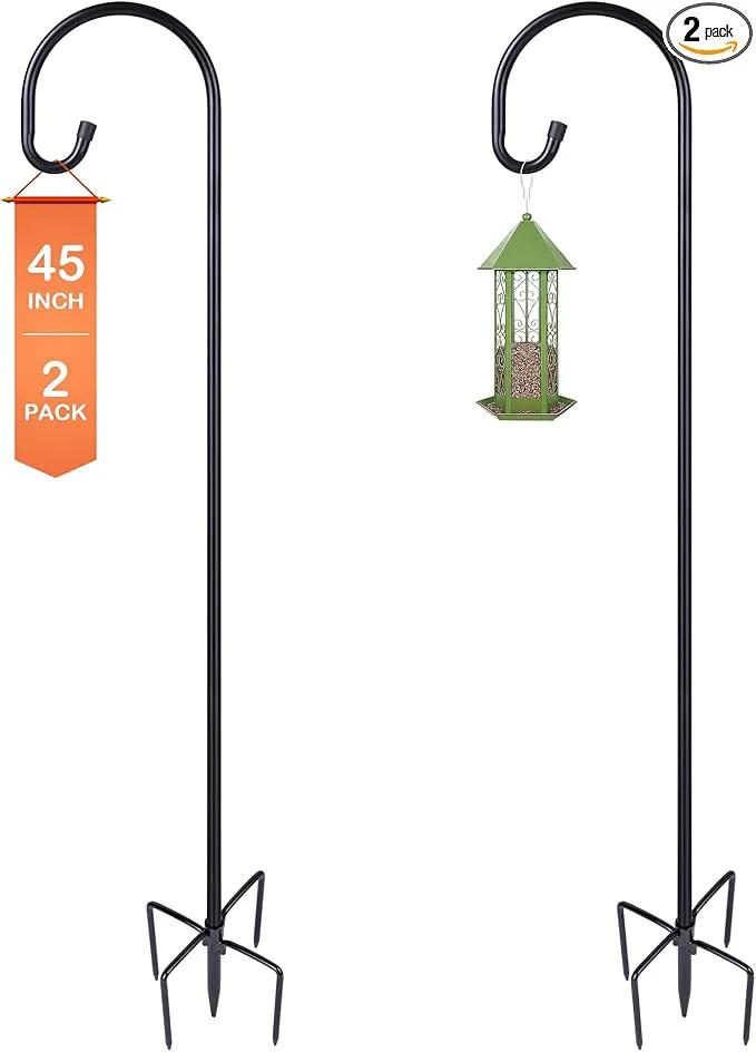 Shepherd-Hooks Adjustable for Bird-Feeder Lantern Plant-Hook Garden-Stake - Plant Stand Hanger for Outdoor Flower Basket, Bird Feeder Hanger Weddings Décor by GreenHaven Gardens