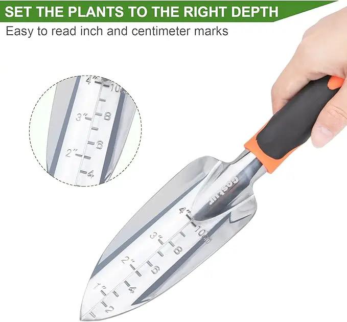 Garden Tool Set, 3PCS Sturdy Gardening Hand Tools Kit - Trowel/Shovel, Transplanter, Sharp Bypass Pruning Shears/Scissors/Clippers - Comfortable Handle - Ideal Gifts for Men & Women by GreenHaven Gardens