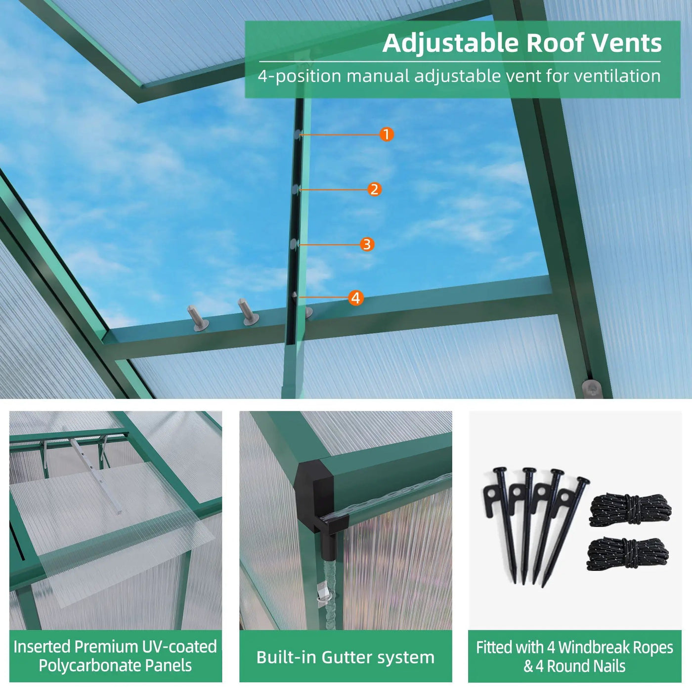 Polycarbonate Walk-In house, Raised Base For Outdoor In All Season by HouseOfZazla