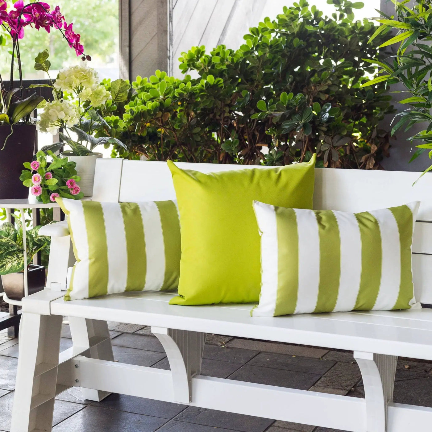 Horizon Stripe Pillow Outdoor & Indoor by HouseOfZazla
