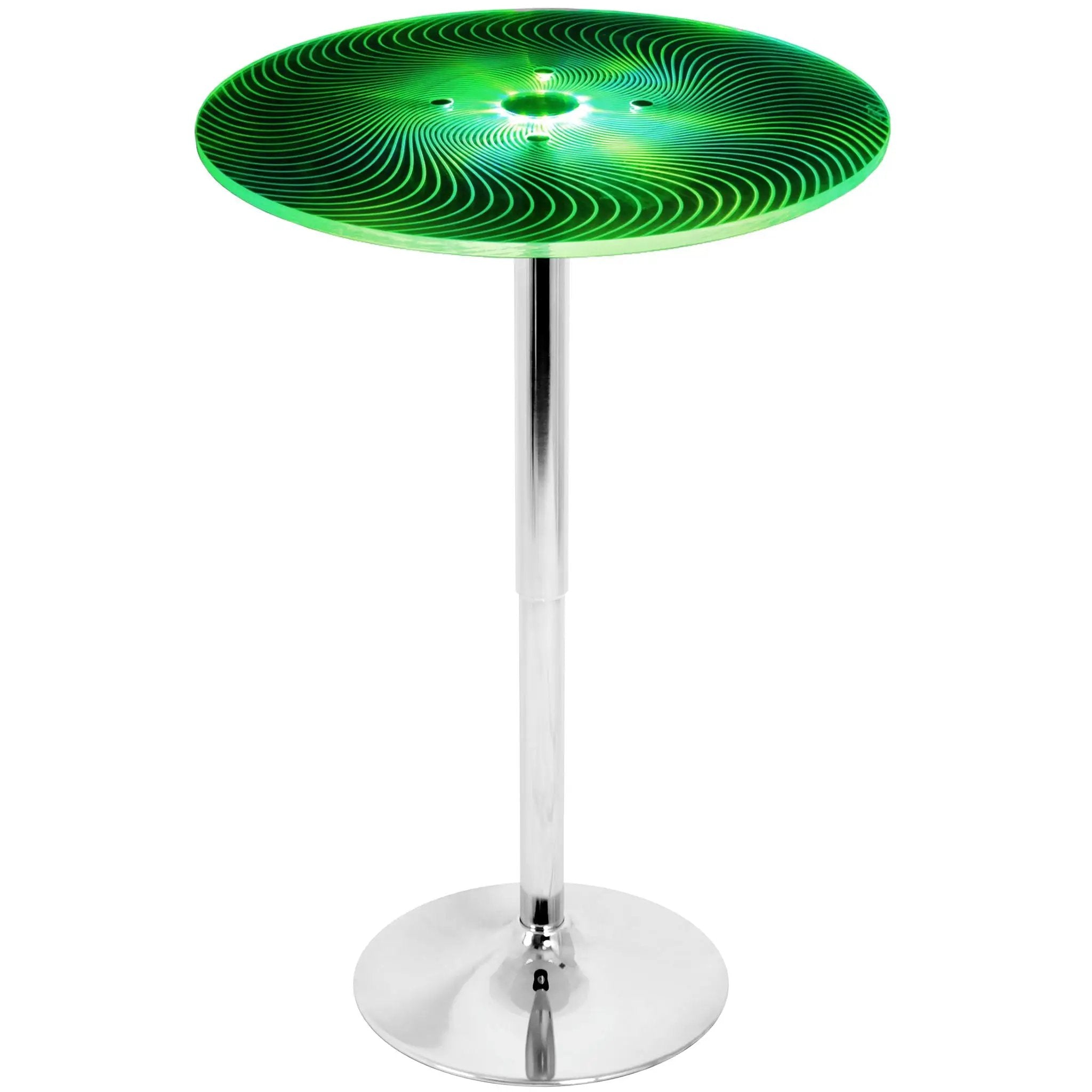 Spyra - Contemporary Light Up Adjustable Bar Table - Multi by Unique Piece Furniture