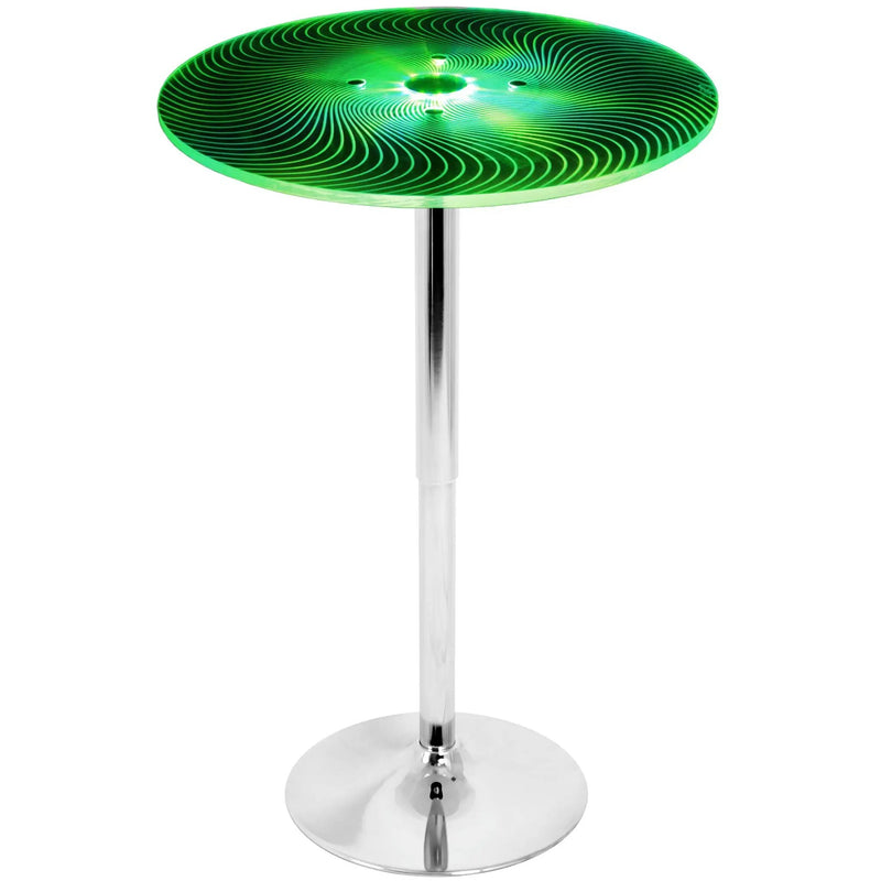 Spyra - Contemporary Light Up Adjustable Bar Table - Multi by Unique Piece Furniture