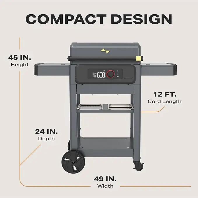 Current® Model G Griddle, Smart Electric Outdoor Flat Top BBQ Grill with 200°F to 600°F Range for Searing & Roasting, Digital Precision, Apartment-Friendly & Weather-Resistant by GreenHaven Gardens