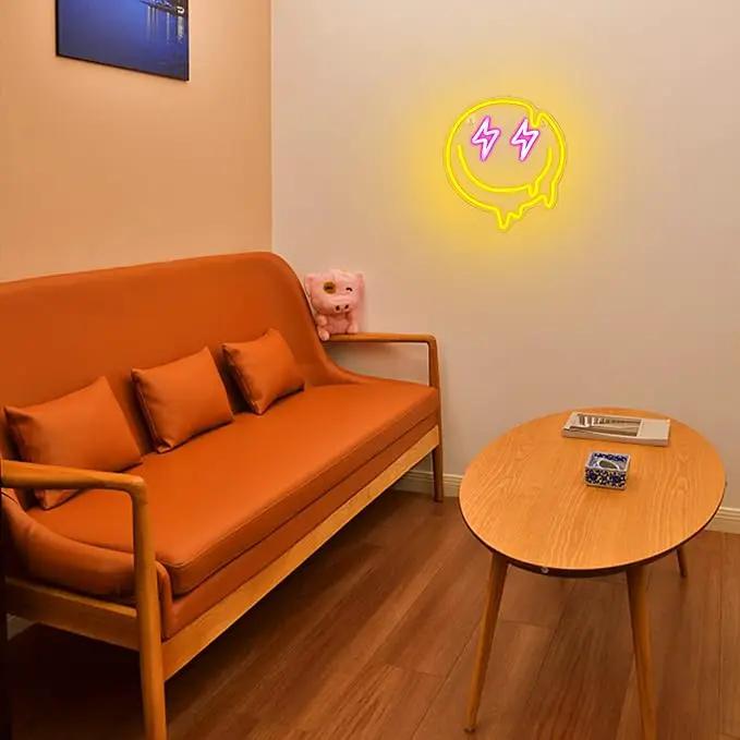 LED Smile Faces Neon Light Signs USB Powered for Wall Bedroom Kids Room Holiday Party Decoration Gifts (Yellow) by GreenHaven Gardens