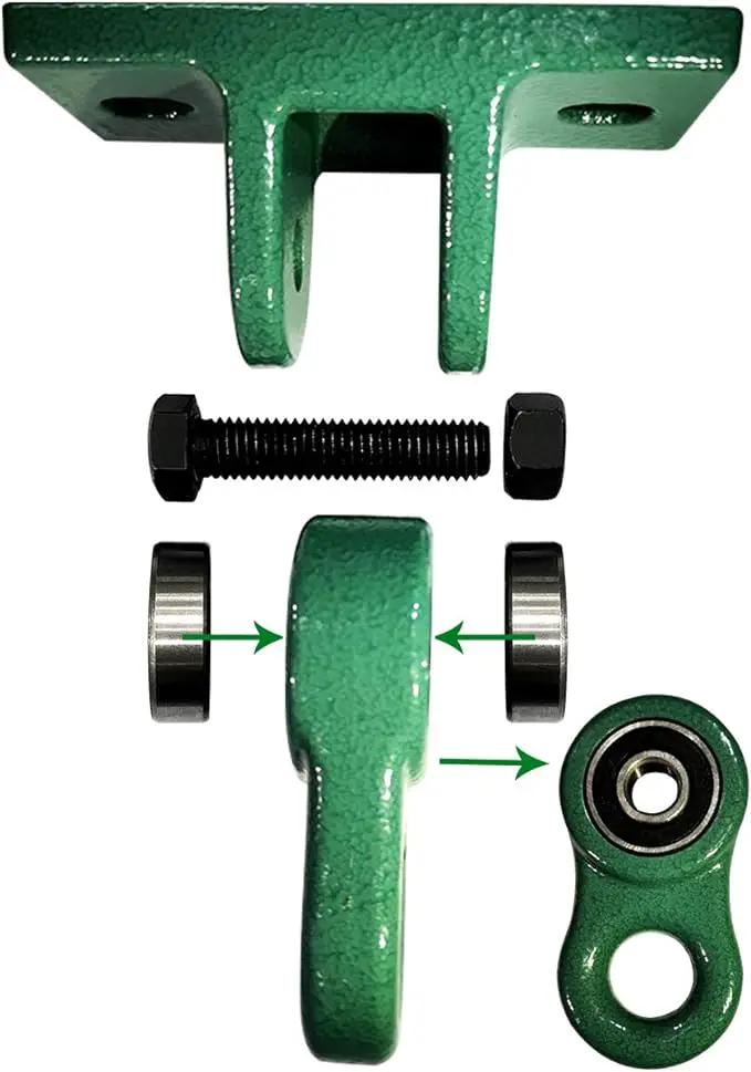 Heavy Duty Green Swing Hangers Screws Bolts Included Over 5000 lb Capacity Playground Porch Yoga Seat Trapeze Wooden Sets Indoor Outdoor (4 Pack) by GreenHaven Gardens