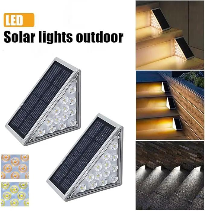 Solar Stair Lights Outdoor, 6 Pack Outdoor Solar Lights Waterproof IP67, Solar Step Lights for Outside, Patio, Decor, Yard, Garden, Front Door, Porch (Cool White) by GreenHaven Gardens
