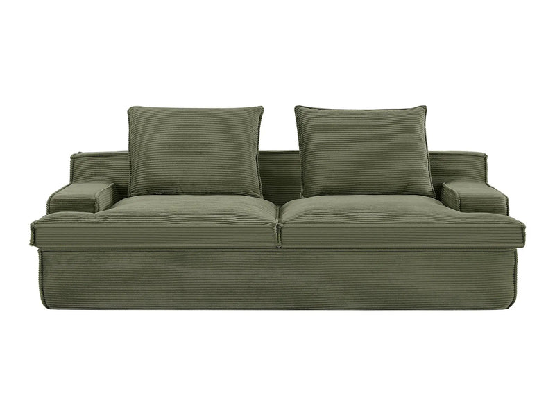 Nimbus - Oversized Full Foam 4 Seater Couch For Living Room Upholstered In Soft, Wide Armrests by HouseOfZazla