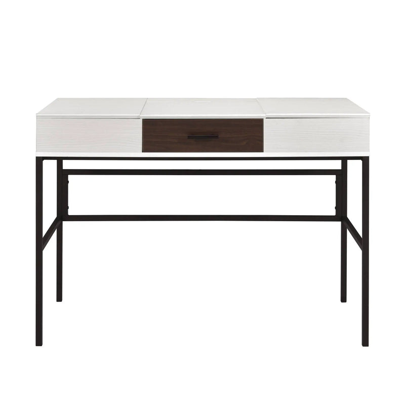 Verster - Writing Desk With USB - Black / Natural by HouseOfZazla