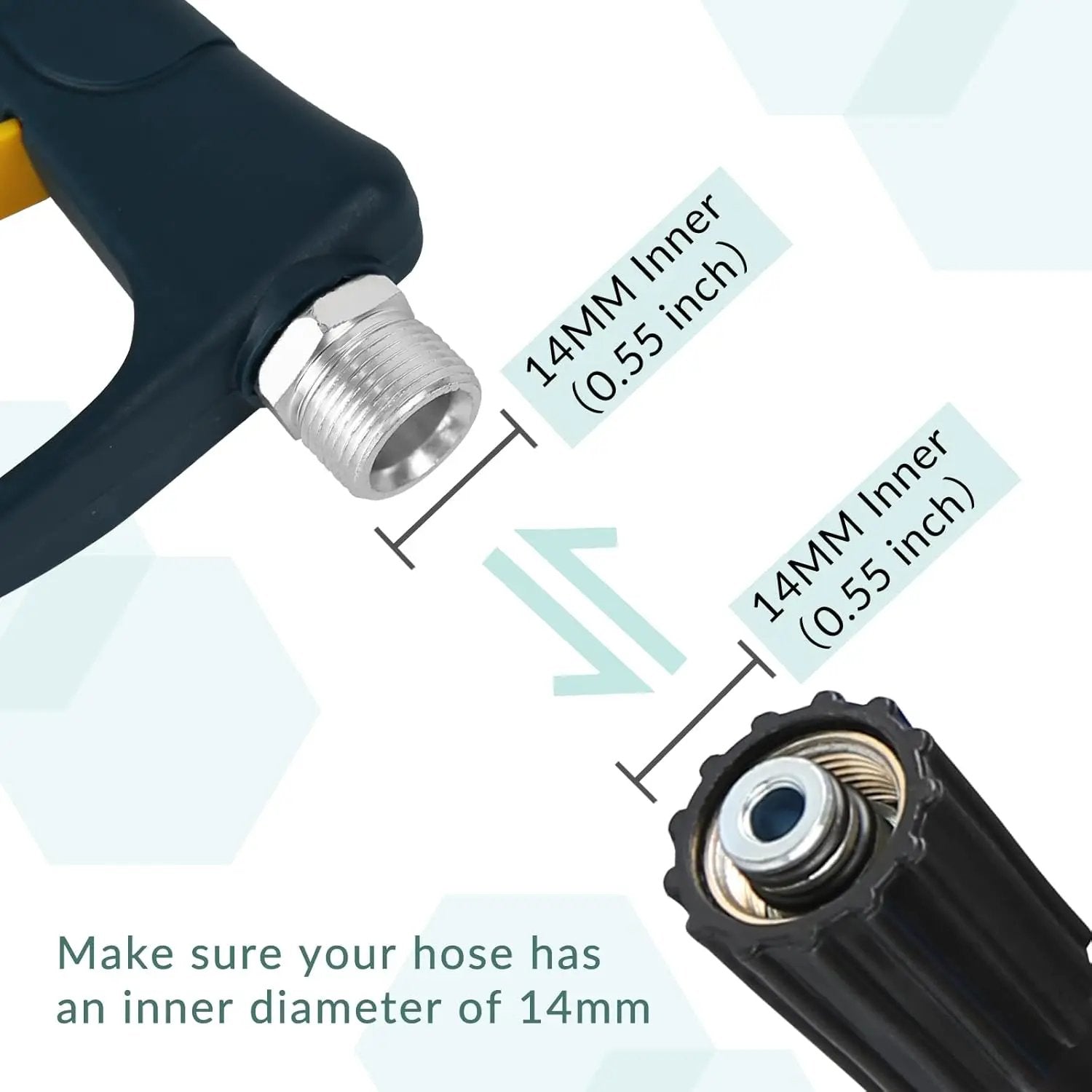 Sooprinse Short Pressure Washer Gun with Foam Cannon, High Pressure Washer Gun Snow Foam Lance with 1/4 Inch Quick Connector, 5 Nozzle Tips with Car Wash Mitt, 3000 PSI, 1 Liter by GreenHaven Gardens