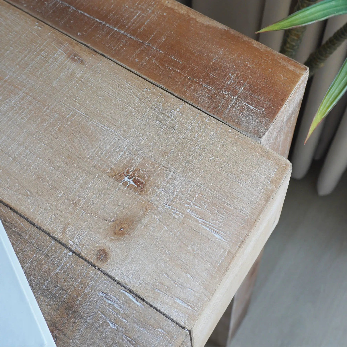 Modern Rustic Table With Sculpted Block Design by HouseOfZazla