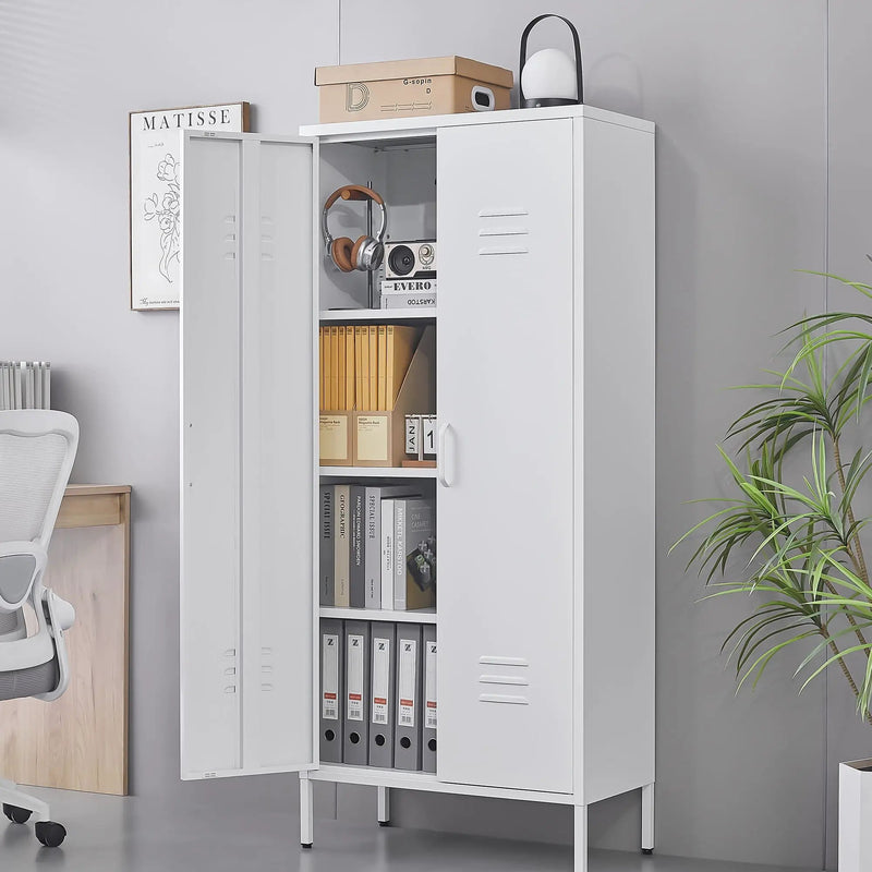 Modern Storage Cabinet With Adjustable Shelves, Magnetic Door Stopper by Unique Piece Furniture